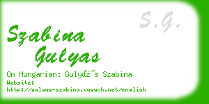 szabina gulyas business card